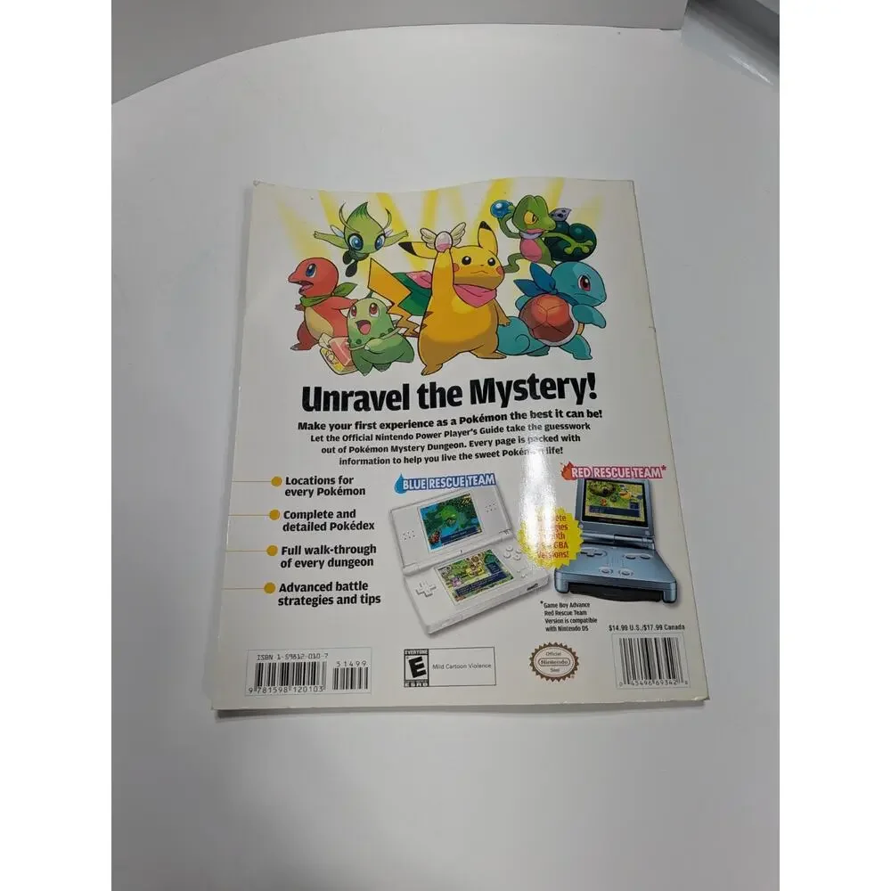 Nintendo Power Pokémon Mystery Dungeon Red &‎ Blue Team Official Player Guide DS